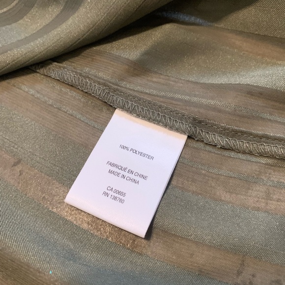 Reitmans Green Striped Silky Blouse - Size 2X - Picture 2 of 9